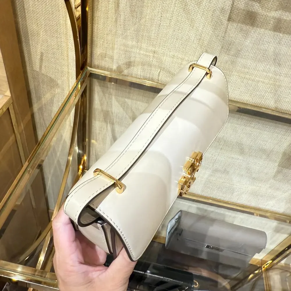 Tory Burch SMALL ELEANOR RECTANGULAR BAG 158734 $550 New Cream - Picture 3 of 9